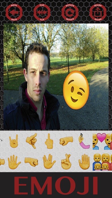 Emulate iPhone app Emoji stickers photo editor sticker maker using MyAndroid