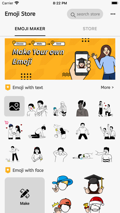 Emulate iPhone app Emoji store(with emoji maker) using MyAndroid Emulate iPhone app Emoji store(with emoji maker) using MyAndroid