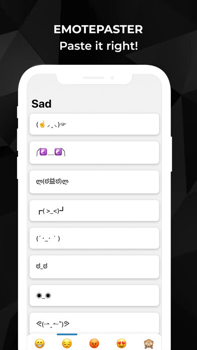Emulate iPhone app EmotePaster Lite using MyAndroid