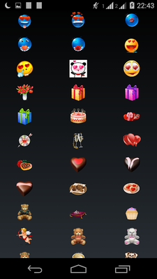 Emulate Android APK Emoticons Love Emulate Android APK Emoticons Love