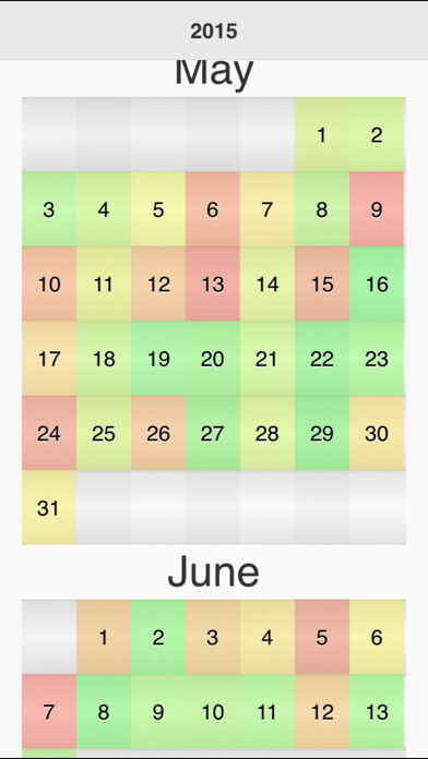 Emulate iPhone app Emotional Calendar using MyAndroid