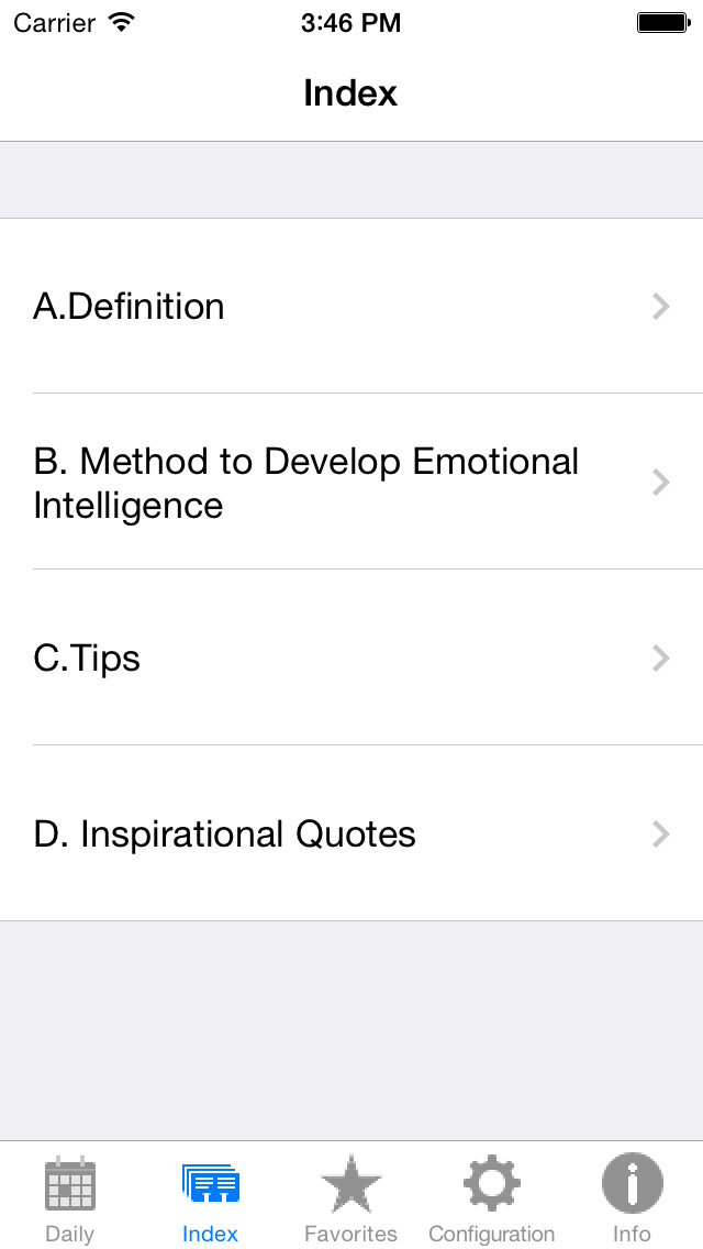 Emulate iPhone app Emotional Intelligence. Quotes and Method using MyAndroid Emulate iPhone app Emotional Intelligence. Quotes and Method using MyAndroid