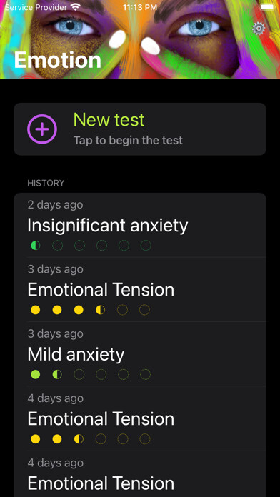 Emulate iPhone app Emotion: Anxiety Stress Relief using MyAndroid