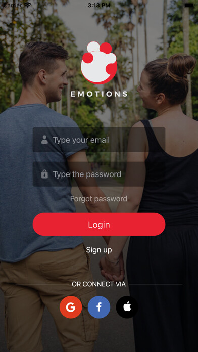 Emulate iPhone app Emotions Dating using MyAndroid