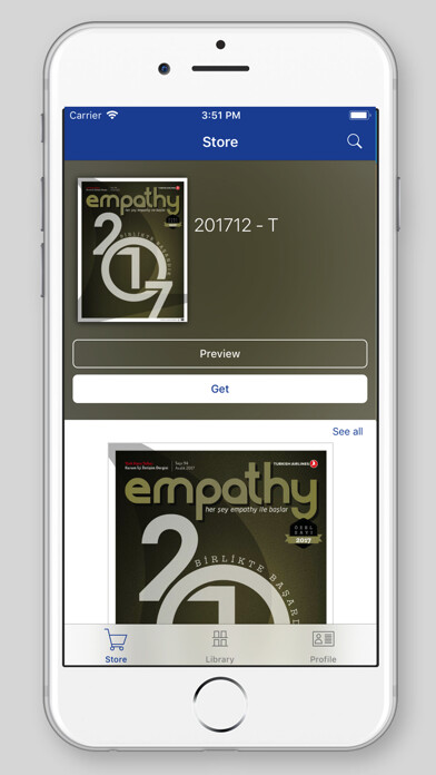 Emulate iPhone app Empathy Magazine using MyAndroid