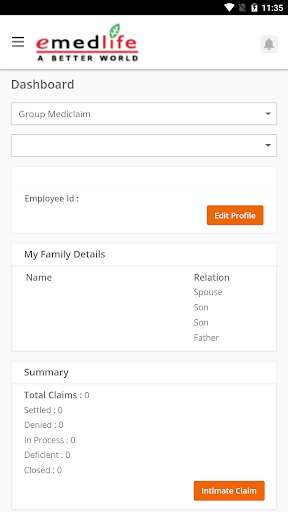Run android online APK Employee Medi Claim from MyAndroid or emulate Employee Medi Claim using MyAndroid