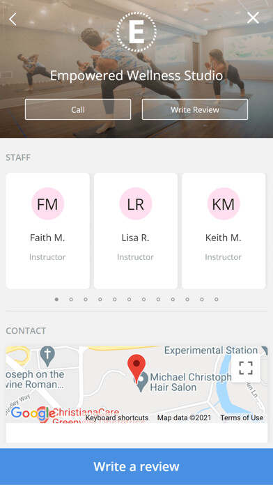 Emulate iPhone app Empowered Wellness Studio using MyAndroid