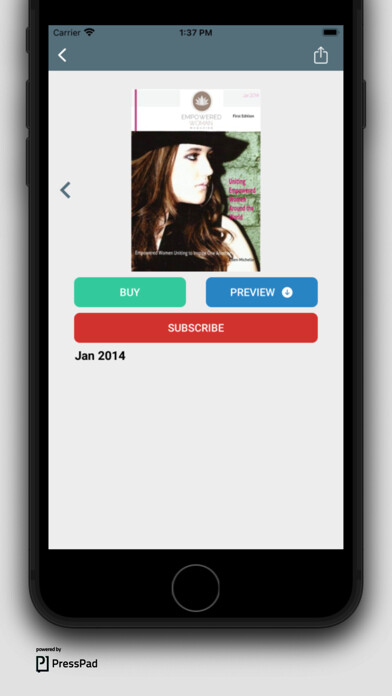 Emulate iPhone app Empowered Woman using MyAndroid