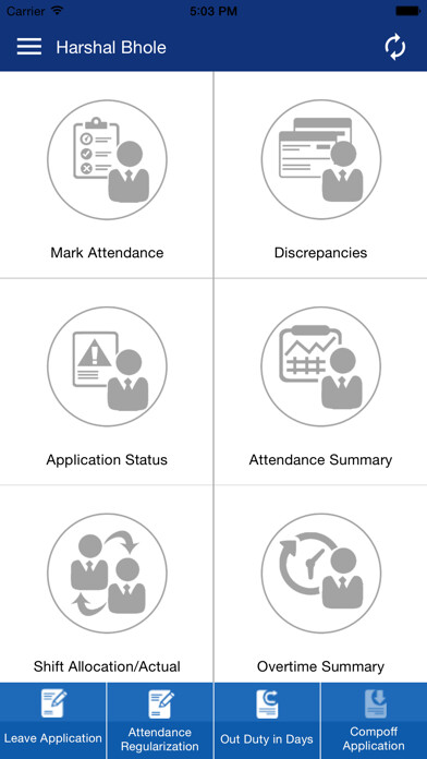 Emulate iPhone app Empower-Workforce management using MyAndroid