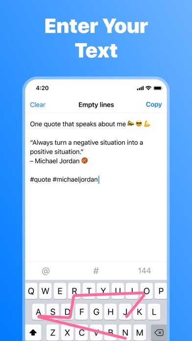 Emulate iPhone app Empty Lines for Instagram using MyAndroid Emulate iPhone app Empty Lines for Instagram using MyAndroid