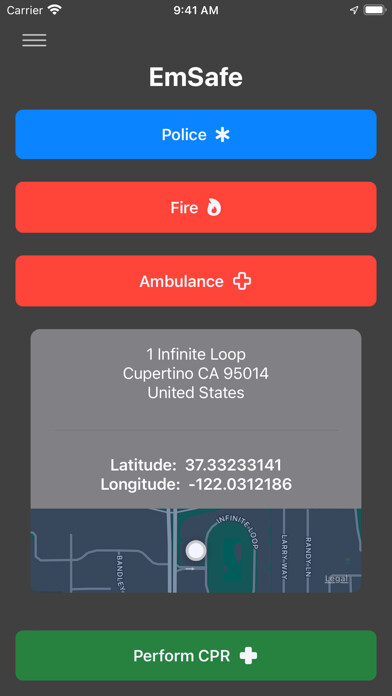 Emulate iPhone app EmSafe - Emergency Travel App using MyAndroid Emulate iPhone app EmSafe - Emergency Travel App using MyAndroid