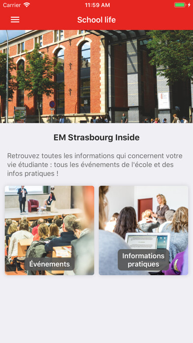 Emulate iPhone app EM Strasbourg Inside using MyAndroid