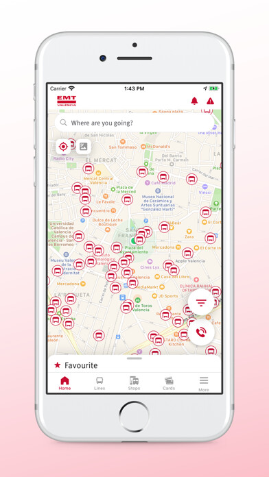 Emulate iPhone app EMT Valencia using MyAndroid