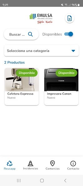 Run android online APK EMULSA. Reusapp. from MyAndroid or emulate EMULSA. Reusapp. using MyAndroid