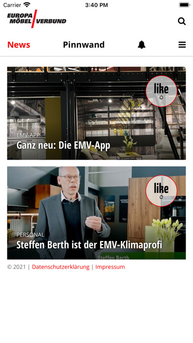 Emulate iPhone app EMV Europa Möbel-Verbund using MyAndroid Emulate iPhone app EMV Europa Möbel-Verbund using MyAndroid