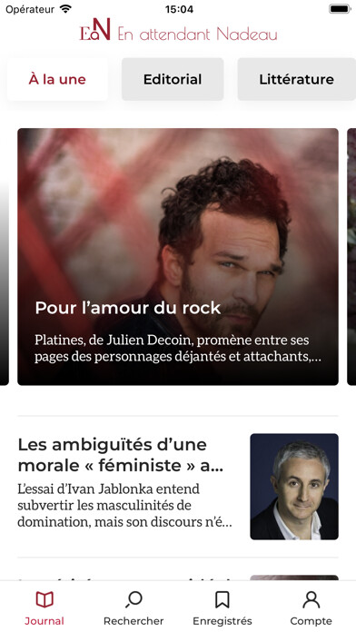 Emulate iPhone app En attendant Nadeau using MyAndroid