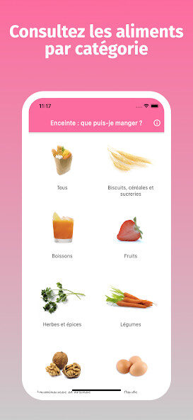 Emulate iPhone app Enceinte que puis-je manger ? using MyAndroid Emulate iPhone app Enceinte que puis-je manger ? using MyAndroid
