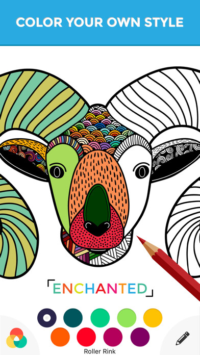 Emulate iPhone app Enchanted Harmony Coloring Pictures using MyAndroid
