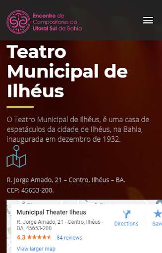 Emulate Android APK Encontro de Compositores do Litoral Sul da Bahia