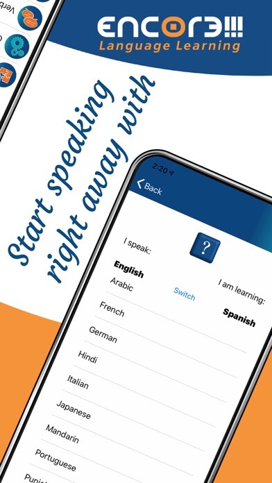 Emulate iPhone app ENCORE!!! Language Learning using MyAndroid