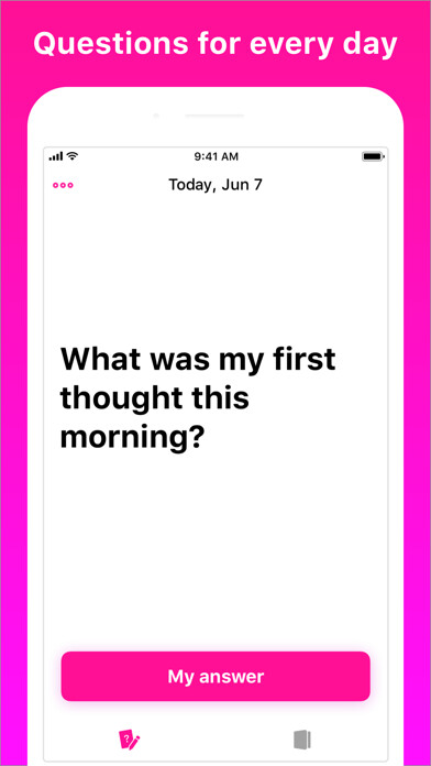 Emulate iPhone app Endless Journal - Q&A Diary using MyAndroid