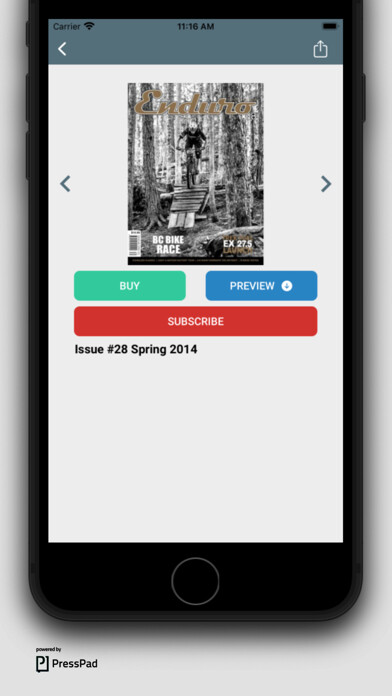 Emulate iPhone app Enduro Magazine using MyAndroid
