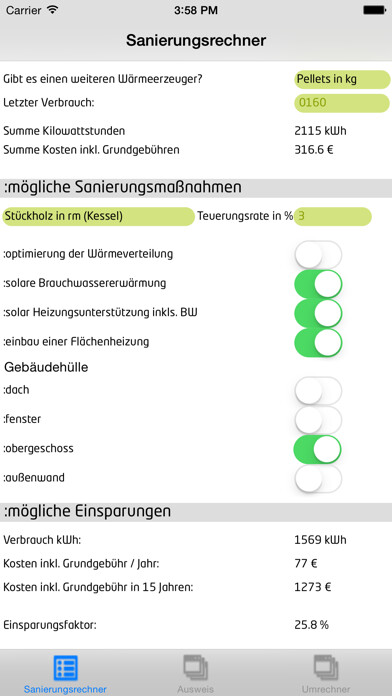 Emulate iPhone app Energie- und Sanierungsrechner using MyAndroid Emulate iPhone app Energie- und Sanierungsrechner using MyAndroid