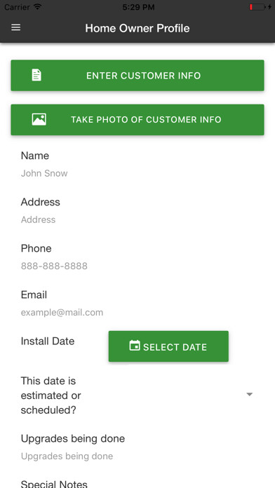 Emulate iPhone app Energuy Canada Contractor using MyAndroid