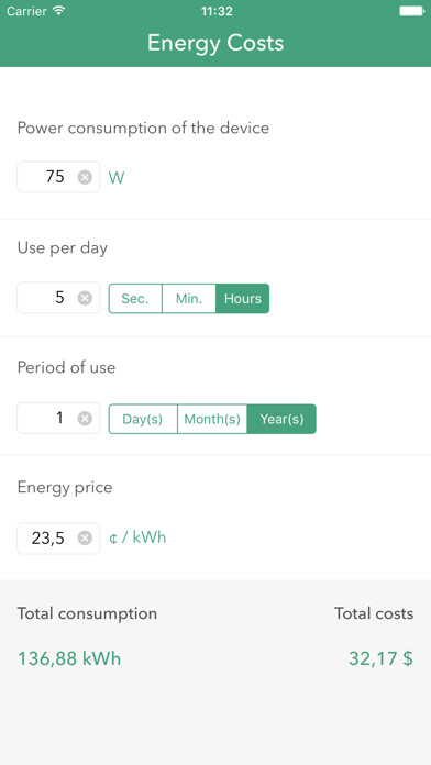 Emulate iPhone app Energy Costs Calculator using MyAndroid Emulate iPhone app Energy Costs Calculator using MyAndroid