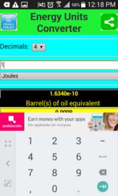 Emulate Android APK Energy Units Converter