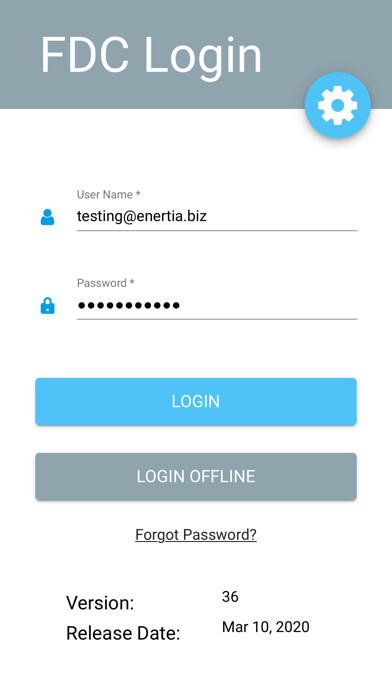 Emulate iPhone app Enertia FDC CellPhone using MyAndroid