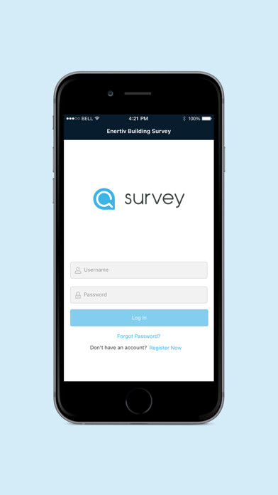 Emulate iPhone app Enertiv Survey using MyAndroid