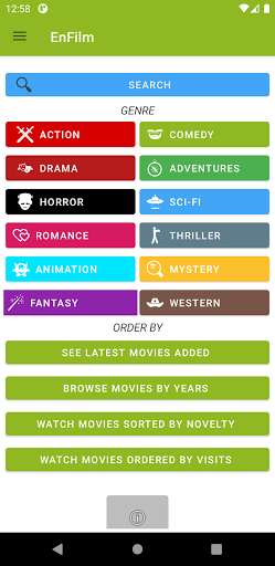 Run android online APK EnFilm - movie catalog in english from MyAndroid or emulate EnFilm - movie catalog in english using MyAndroid Run android online APK EnFilm - movie catalog in english from MyAndroid or emulate EnFilm - movie catalog in english using MyAndroid