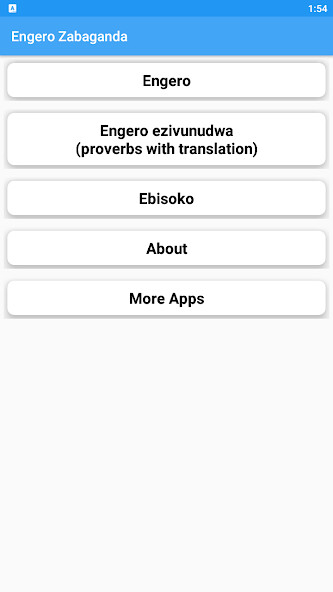 Run android online APK Engero/bisoko-Luganda Proverbs from MyAndroid or emulate Engero/bisoko-Luganda Proverbs using MyAndroid