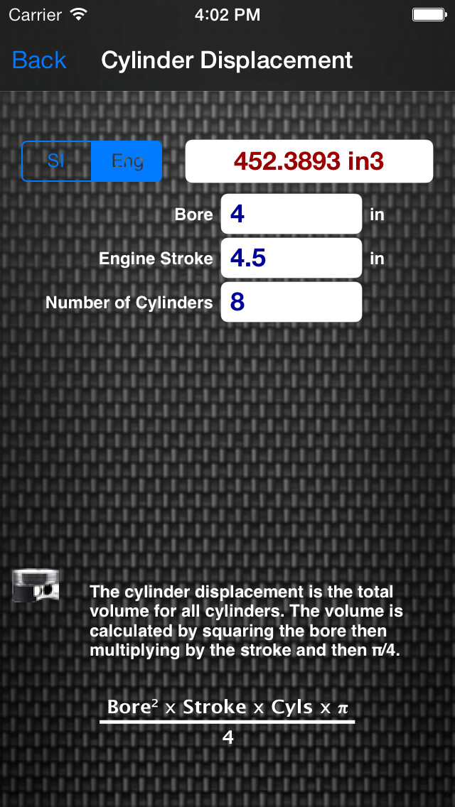 Emulate iPhone app EngineCalc using MyAndroid