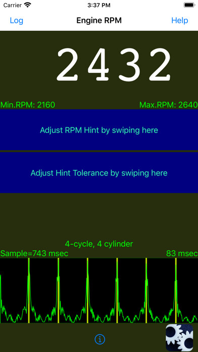 Emulate iPhone app Engine RPM using MyAndroid