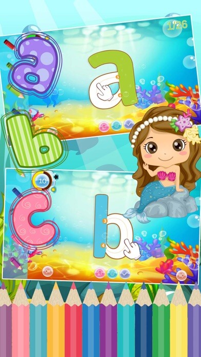 Emulate iPhone app English Alphabet Writing Learning abcd Preschool using MyAndroid