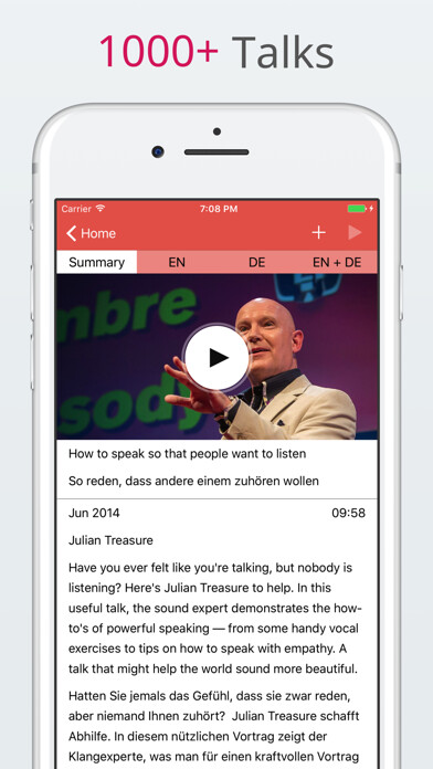 Emulate iPhone app English AudioBooks - with TED using MyAndroid Emulate iPhone app English AudioBooks - with TED using MyAndroid