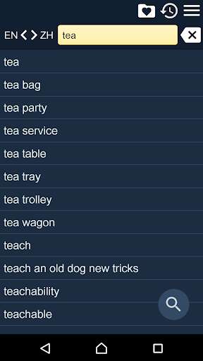 Emulate Android APK English Chinese Dictionary FS