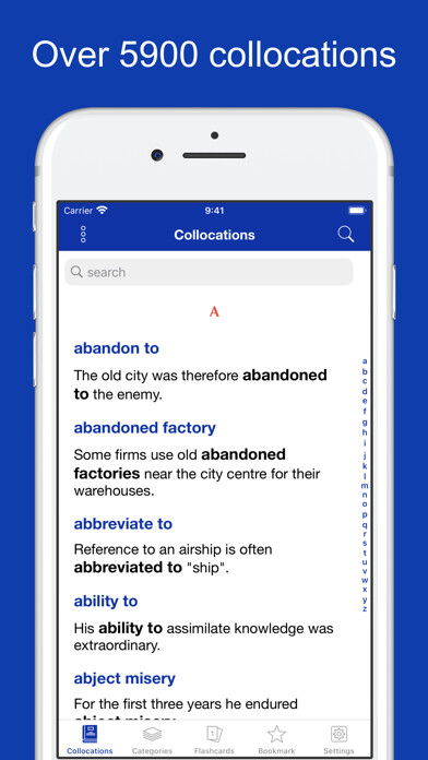Emulate iPhone app English Collocation Flashcards using MyAndroid Emulate iPhone app English Collocation Flashcards using MyAndroid