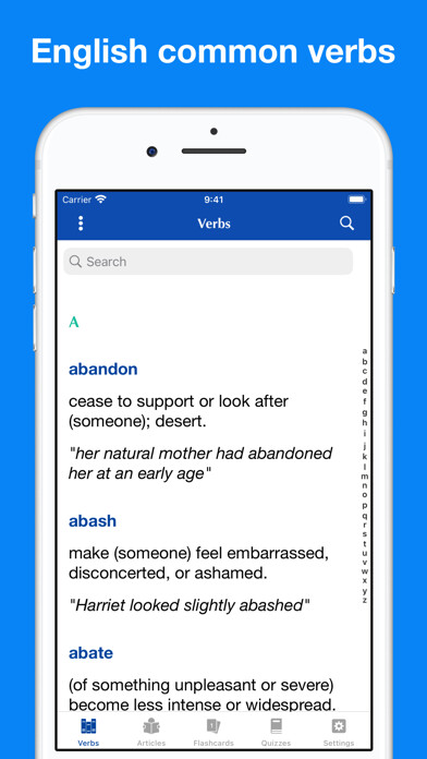 Emulate iPhone app English Common Verbs using MyAndroid Emulate iPhone app English Common Verbs using MyAndroid