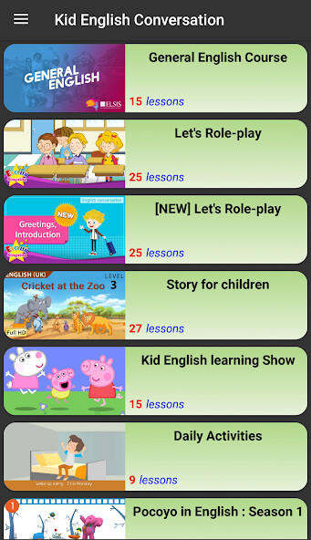 Run android online APK English Conversation For Kids from MyAndroid or emulate English Conversation For Kids using MyAndroid