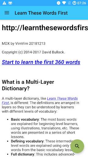 Run android online APK English Dict: Learn these words first from MyAndroid or emulate English Dict: Learn these words first using MyAndroid Run android online APK English Dict: Learn these words first from MyAndroid or emulate English Dict: Learn these words first using MyAndroid
