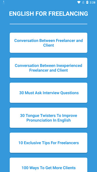 Run android online APK English For Freelancing from MyAndroid or emulate English For Freelancing using MyAndroid Run android online APK English For Freelancing from MyAndroid or emulate English For Freelancing using MyAndroid