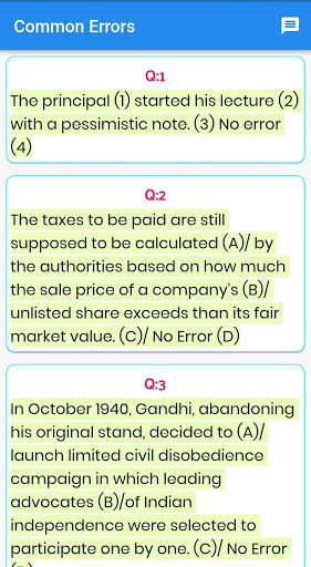 Run android online APK English Grammar Common Errors for SSC from MyAndroid or emulate English Grammar Common Errors for SSC using MyAndroid