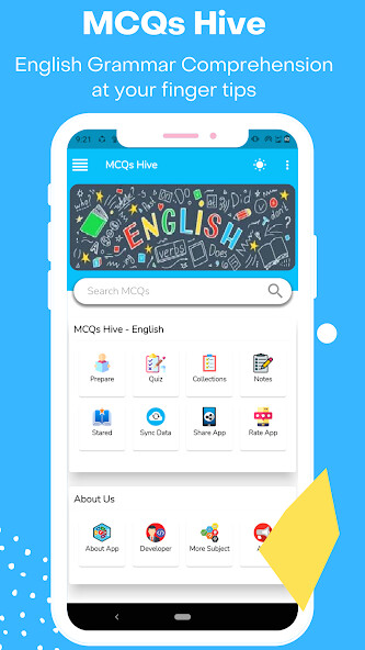 Run android online APK English Grammar MCQs Quiz from MyAndroid or emulate English Grammar MCQs Quiz using MyAndroid
