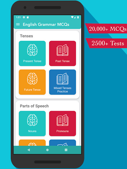 Run android online APK English Grammar MCQs from MyAndroid or emulate English Grammar MCQs using MyAndroid