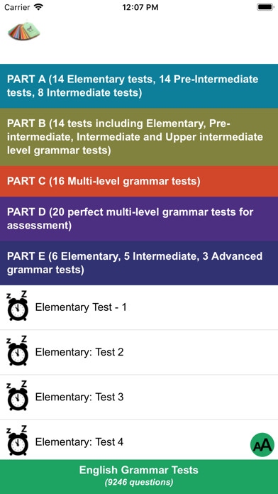 Emulate iPhone app English Grammar Tests (9246) using MyAndroid Emulate iPhone app English Grammar Tests (9246) using MyAndroid