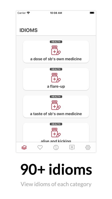 Emulate iPhone app English Health Idioms using MyAndroid Emulate iPhone app English Health Idioms using MyAndroid