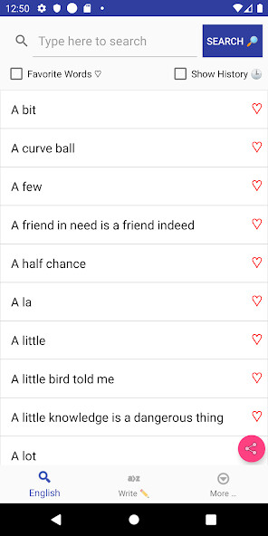Emulate Android APK English Idioms Dictionary